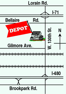 Map to Depot Train & Hobby